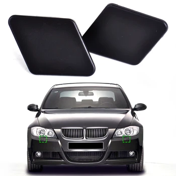 

beler 1Pair Front Bumper Headlight Washer Nozzle Cover Cap 61678031307 61678031308 for BMW 3 Series E90 2005 2006 2007 2008 2009