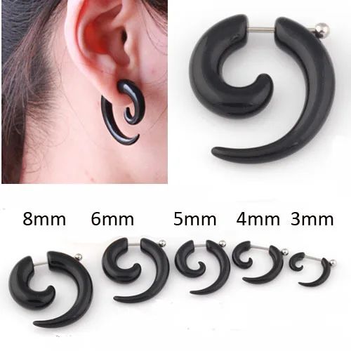 5mm plástico dehnungsspirale caracol expansor oreja piercing Plug