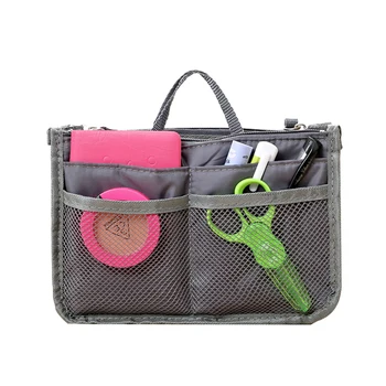 

Double Layer Makeup Cosmetic Storage Bag Electronic Organizer Portable USB Earphone Devices Travel Bag