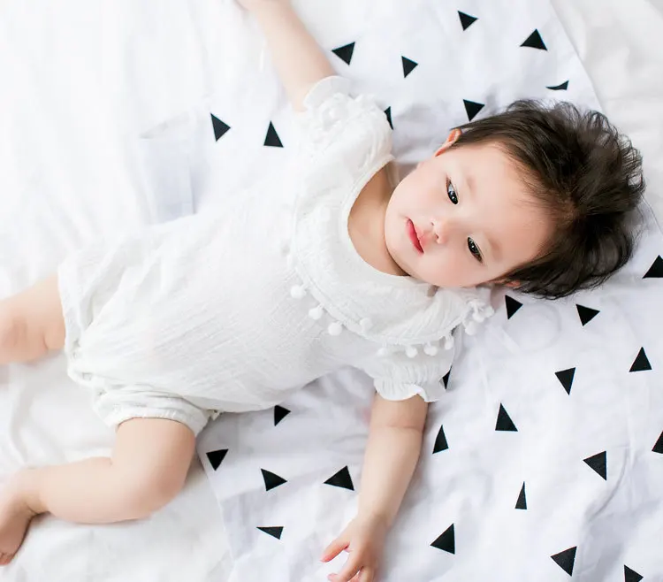 Cute Newborn Baby Girl Romper 2017 Summer short sleeve Princess fur ball Sunsuit One Pieces Tassel Clothes free drop shipping (19)