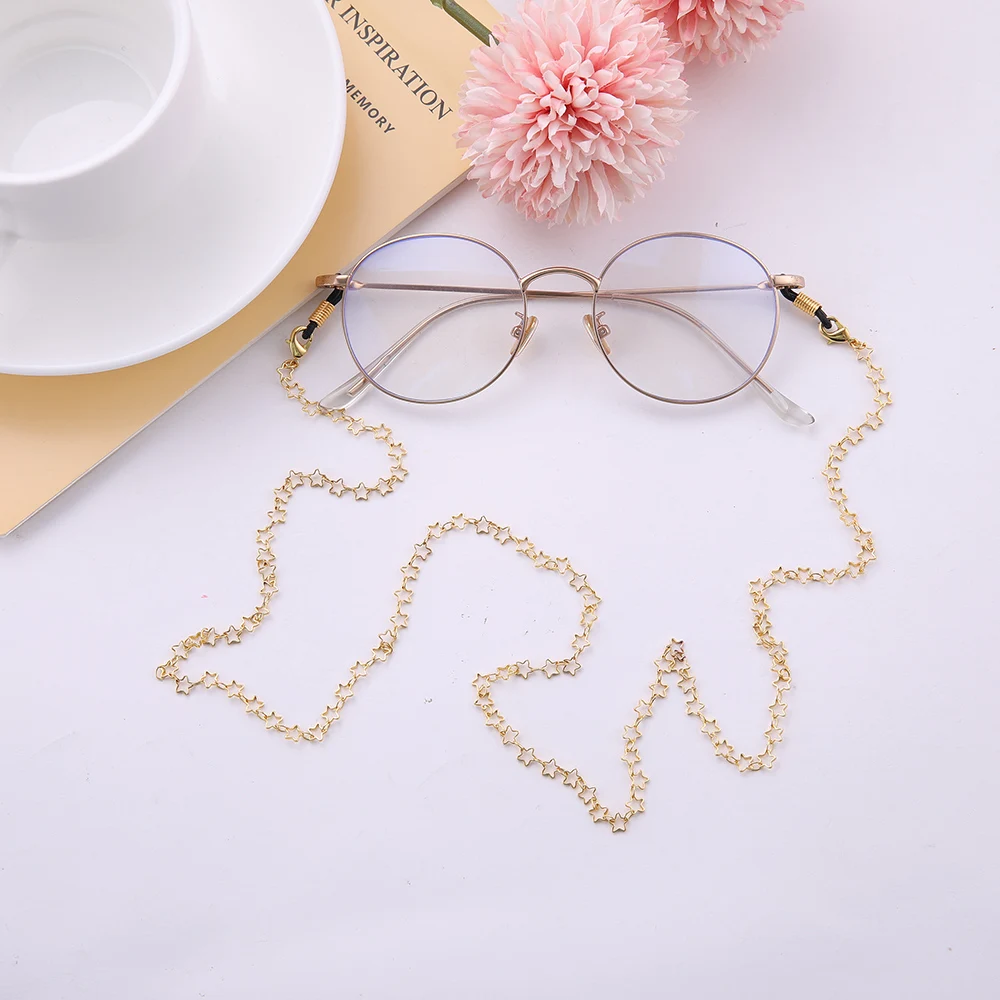 

Dawapara Star and Crown Shape Long Sunglasses Chain Gold Color and Silver Color Eye Glasses Chain for Women and Men Jewelry