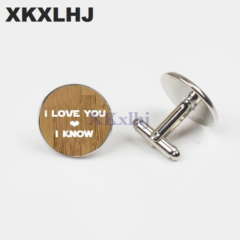 XKXLHJ 2018 Новая мода I Love You запонки с деревянным фоном любовь для рубашек женщин |