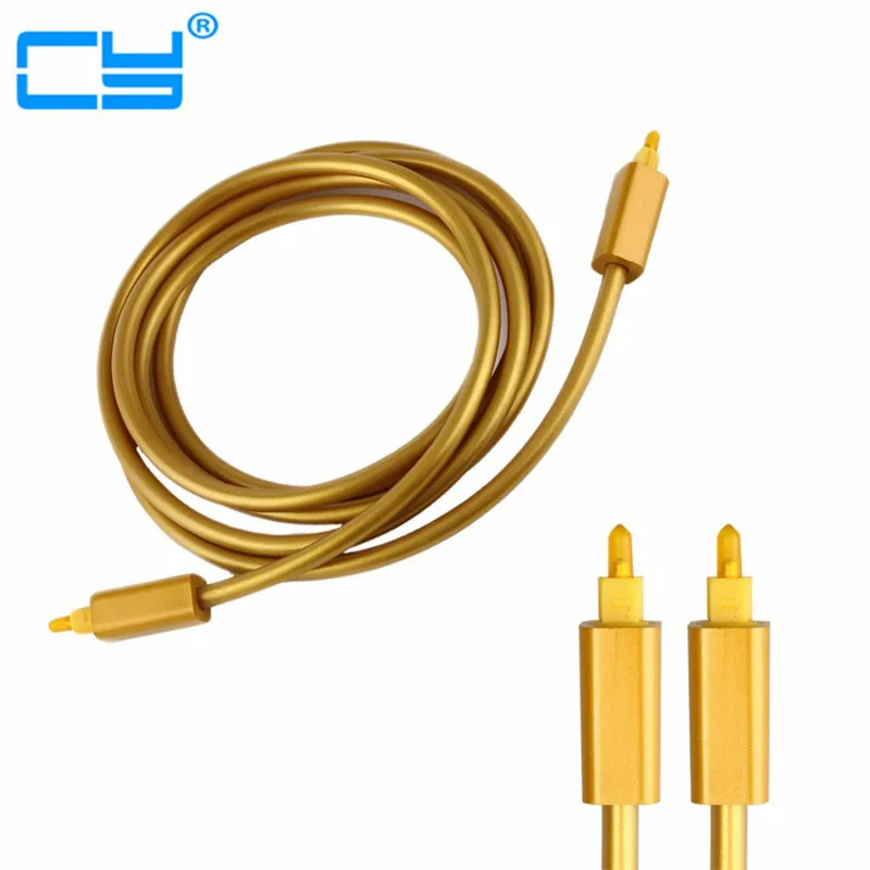 

Gold & Black 1m/2m/3m 3.5mm OD6.0 Digital Audio Optical Optic Fiber Cable Toslink SPDIF Cord HD Connection Cable
