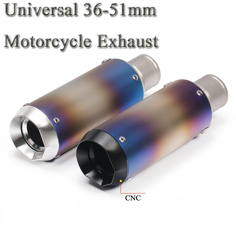 

Motorcycle Exhaust Escape Pipe Modified Universal Motorbike 51mm Muffle CNC For Yamaha R6 R1 Honda CBR500R Kawasaki Ninja300 ATV