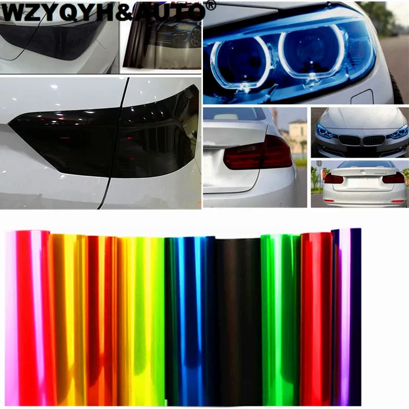 

NEW 30cm x 100cm Auto Car Tint Headlight Taillight Fog Light Vinyl Smoke Film Sheet Sticker Cover 12inch x 40inch Car styling