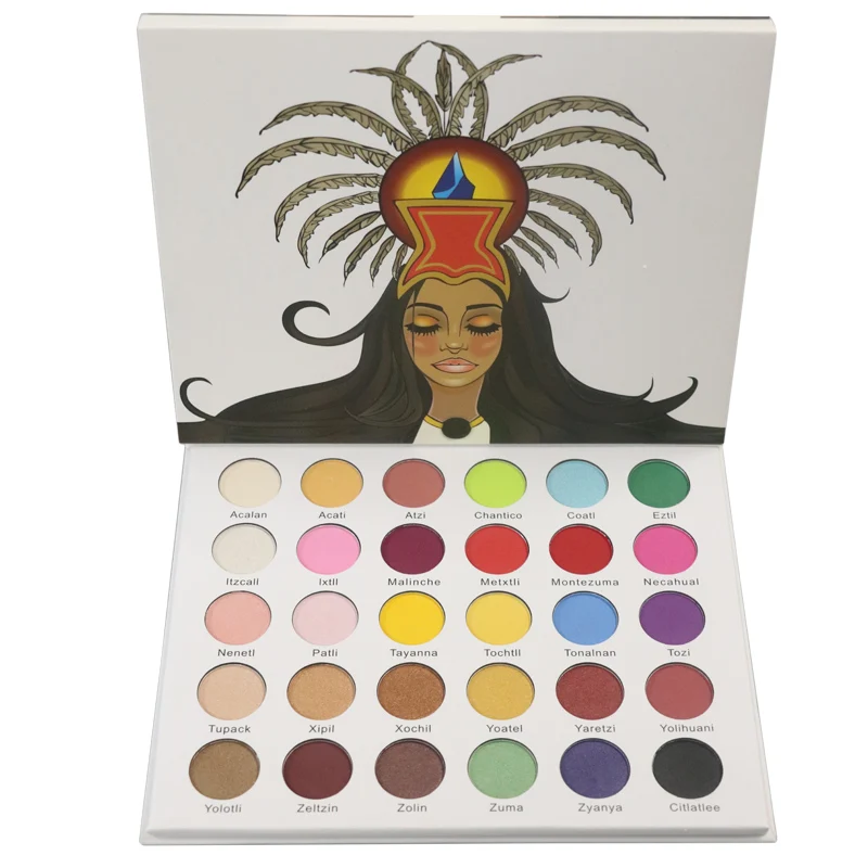 

Brand Princesa Azteca Eyeshadow Palette Maquillage Sombra Super Pigment Eyeshadow Pallete Matte Glitter Pigment Makeup Palette