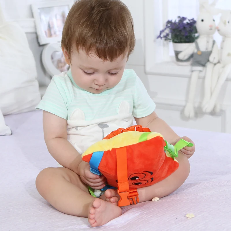  Baby Learn to Dress Cube Learning Toys Early Education Basic Life Skills Teaching Toy Plush Travel  - 33035054555