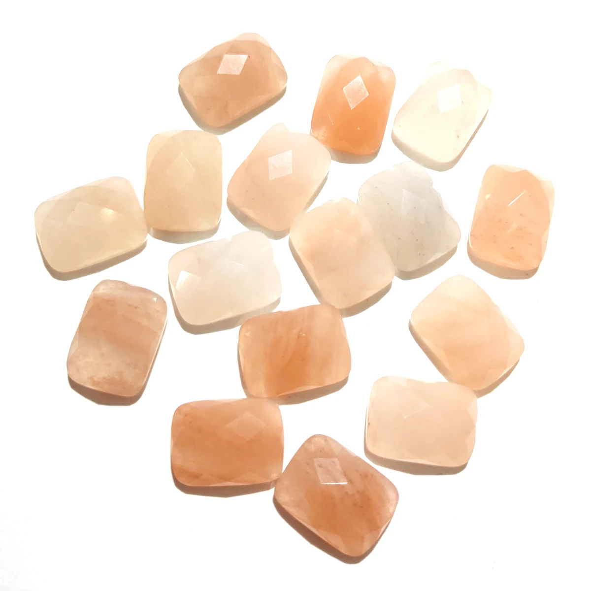 

10 PCS Section Surface Sunstone Cabochon No Hole for Making Jewelry Size12x16mm