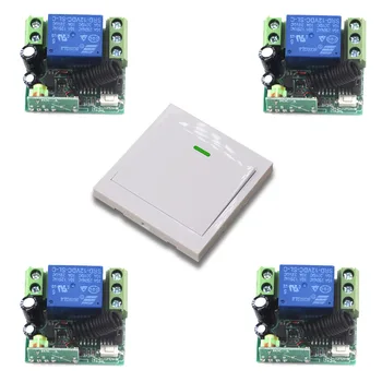 

New DC 12V Mini 1CH Wireless Remote Control Switch System Remote Control Receiver and Wall Transmitter 315/433mhz
