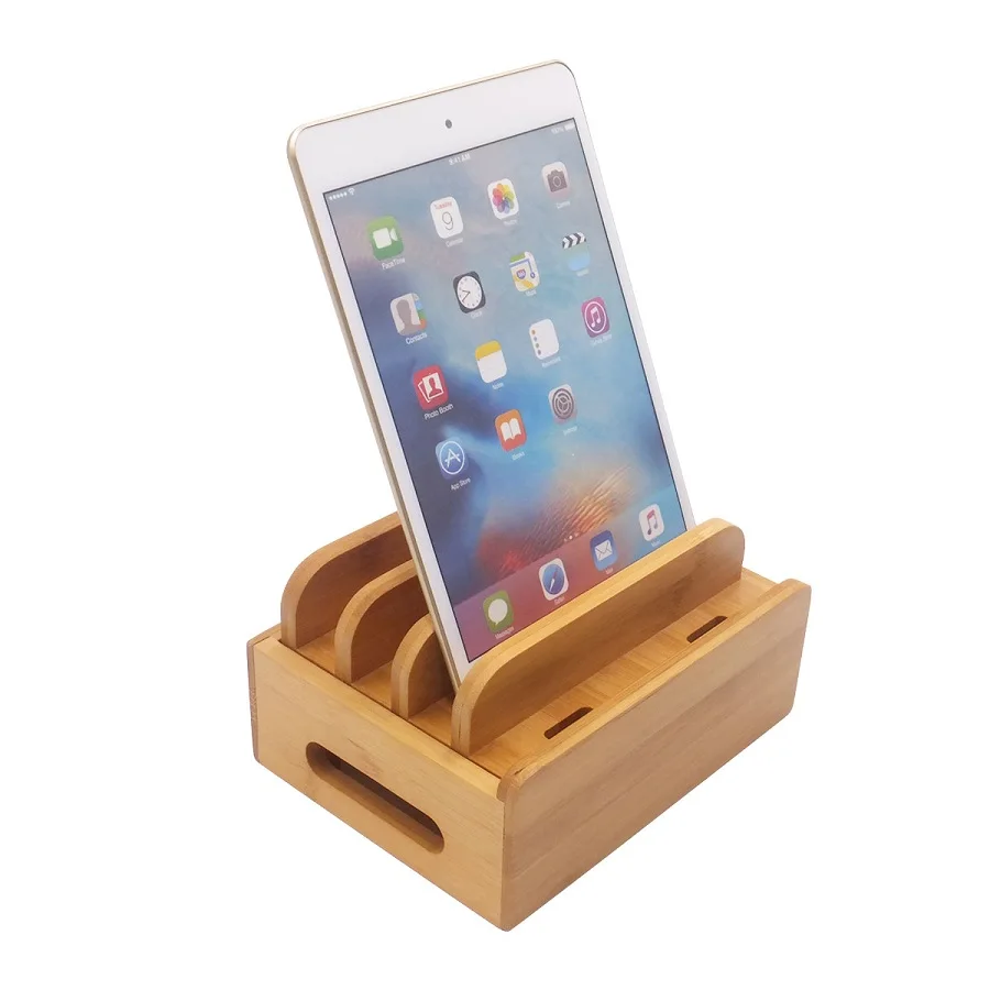 wood tablet holder