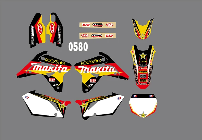 5 видов стилей команда графика фоны наклейки для RMZ450 2007
