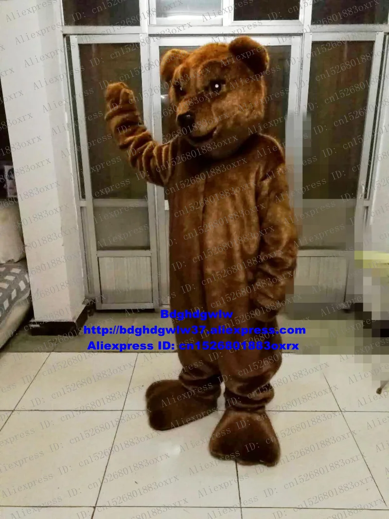 Длинные Мех животных коричневый медведь гризли медведь Ursus arctos маскоты костюм персонажа из мультфильма компании деятельности компании празднование zx1597