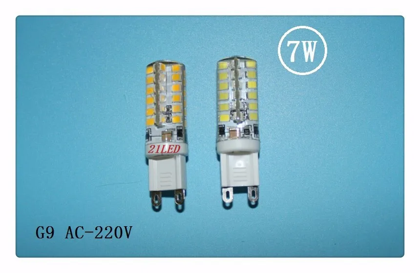 10 шт Мини G9 7 ваттов 9 ваттов светодиодный светильник 3014 SMD AC 220 V 240 V силиконовый корпус светодиодный Светодиодная лампа-кукуруза 64 светодиодный s 104 светодиодный s хрустальная люстра круглая лампа