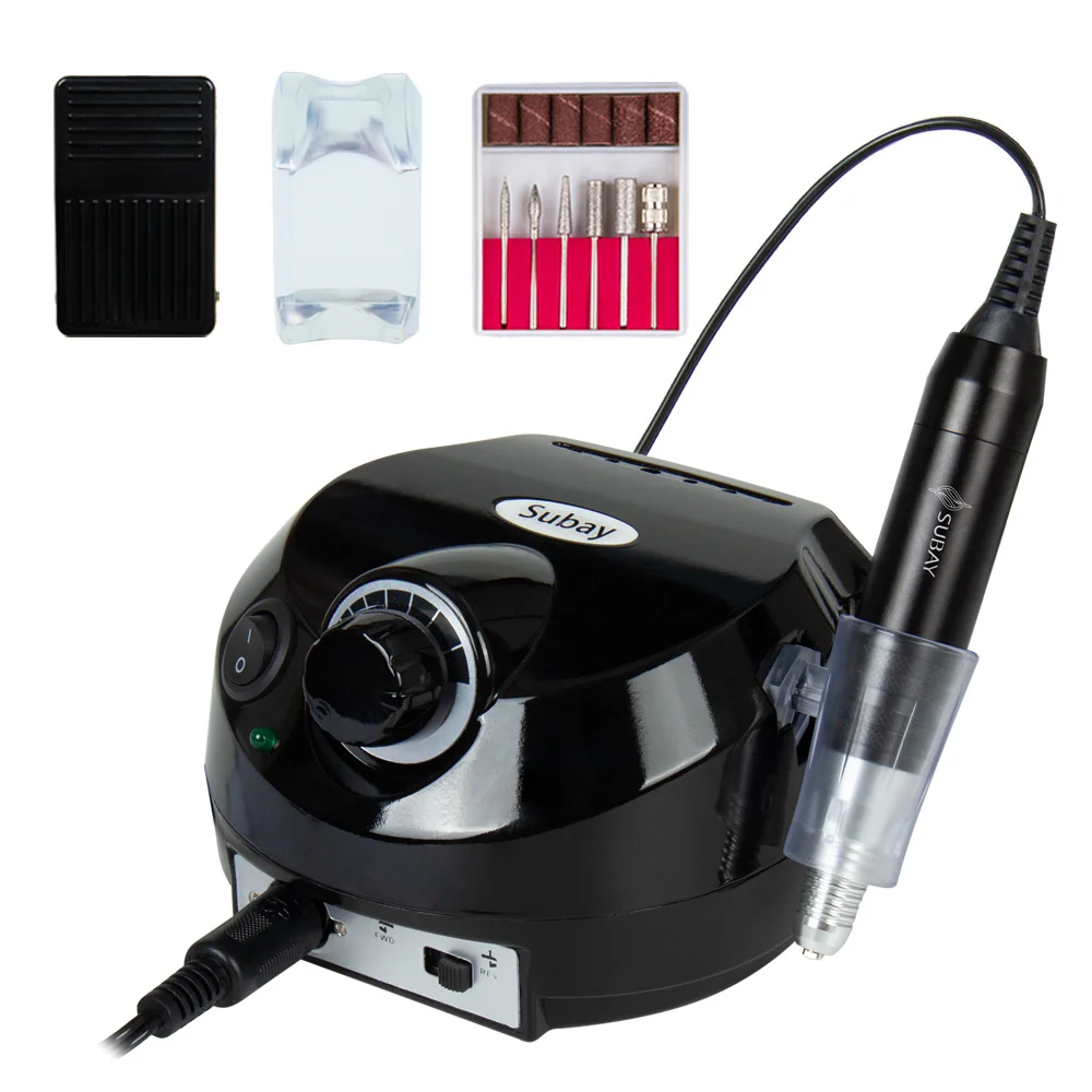 

Pro 110/220V Black Electric File Buffer Bits Machine Set Electric Nail Art Drill Manicure Pedicure Nails Tool Kit