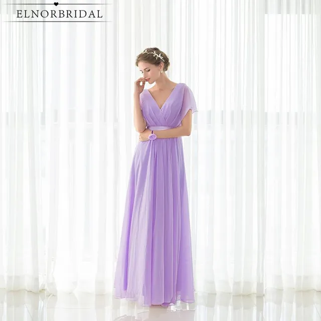 Pas Cher Violet Clair Robe De Demoiselle D Honneur Simple Robe Demoiselle D Honneur Une Ligne Etage Longueur Robes De Demoiselle D Honneur Aliexpress