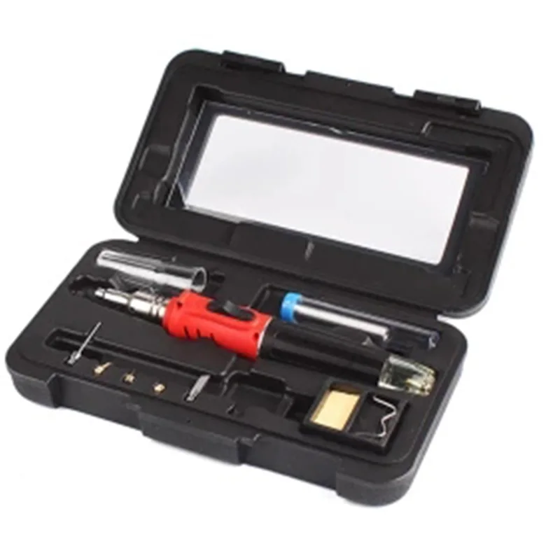 

HS-1115K Soldering Iron Professional 10 in 1 Soldering Iron Set Butane Gas Soldering Iron Set 26ml Welding Equipment