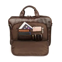 Большая емкость коровья натуральная кожа сумка мужская 15 дюймов Высококачественная сумка для ноутбука 15,6 дюймов Сумка через плечо деловая сумка