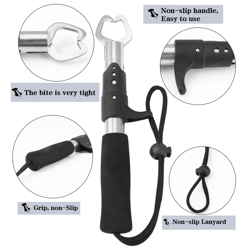 Multi-function Lure Stainless Steel Fish Grip Pliers Fish Catcher High Quality Fish Clip Fishing Gear Outdoor Tools jooyoo