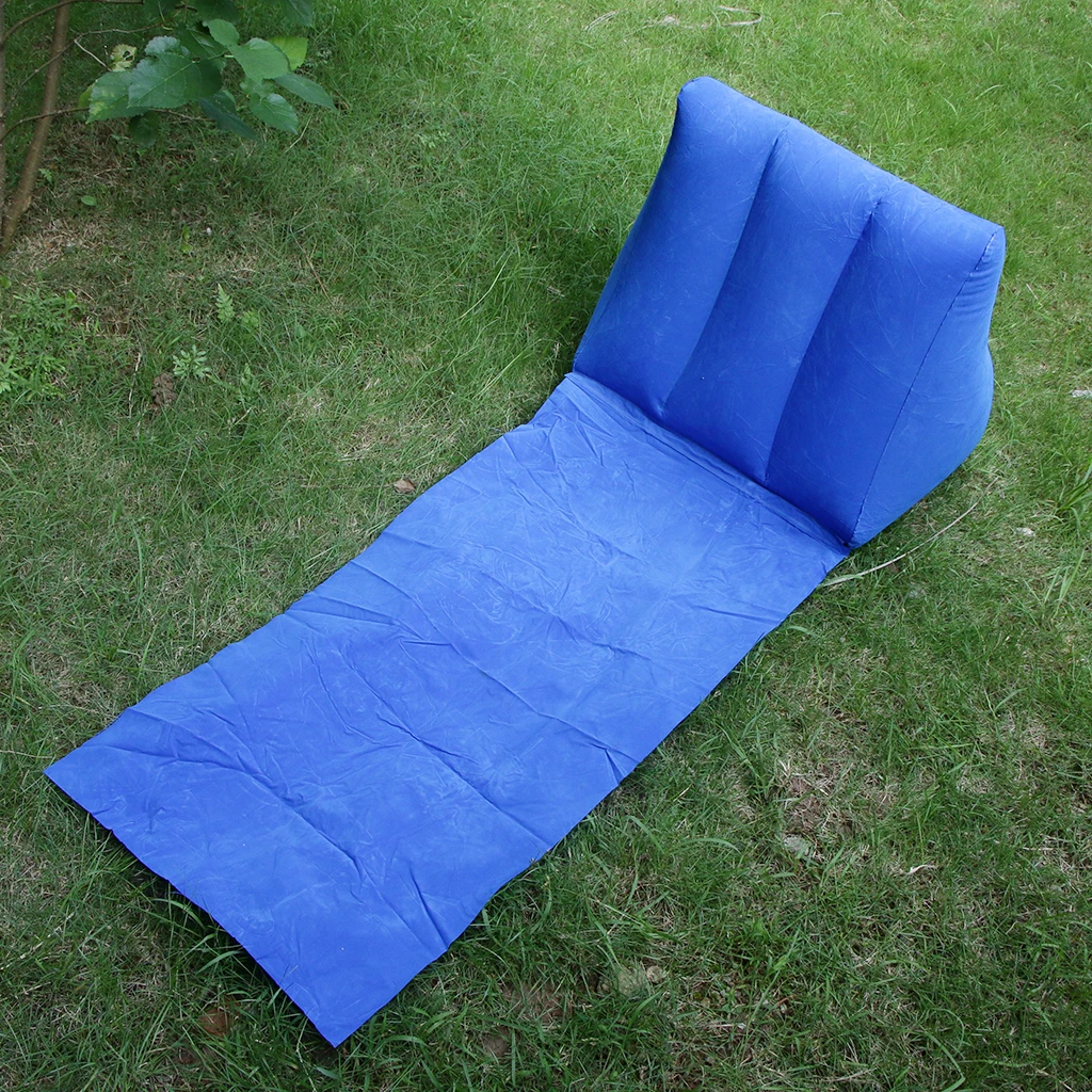 Inflatable Beach Sunbathing Camp Lounger Back Pillow Cushion Chair Air Sleep Bed Lying Seating Inflatable Beach Cushion Chair