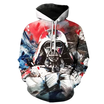 

Harajuku Men's Women's 3D Hoodies Sweatshirts Long Sleeve Fashion Star Wars Print Hip Hop Streetwear Pullover Sweatshirt Top 5XL