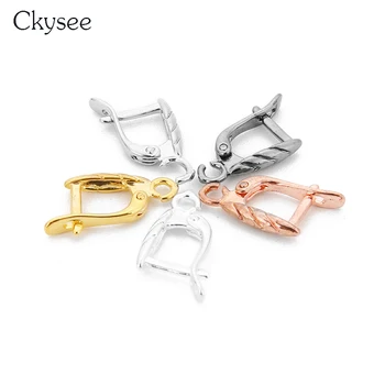 

Ckysee 10Pcs/lot 10x19mm U Shape Brass French Earrings Hooks Leverback Earwire Earring Clips Base Setting Diy Jewelry Findings
