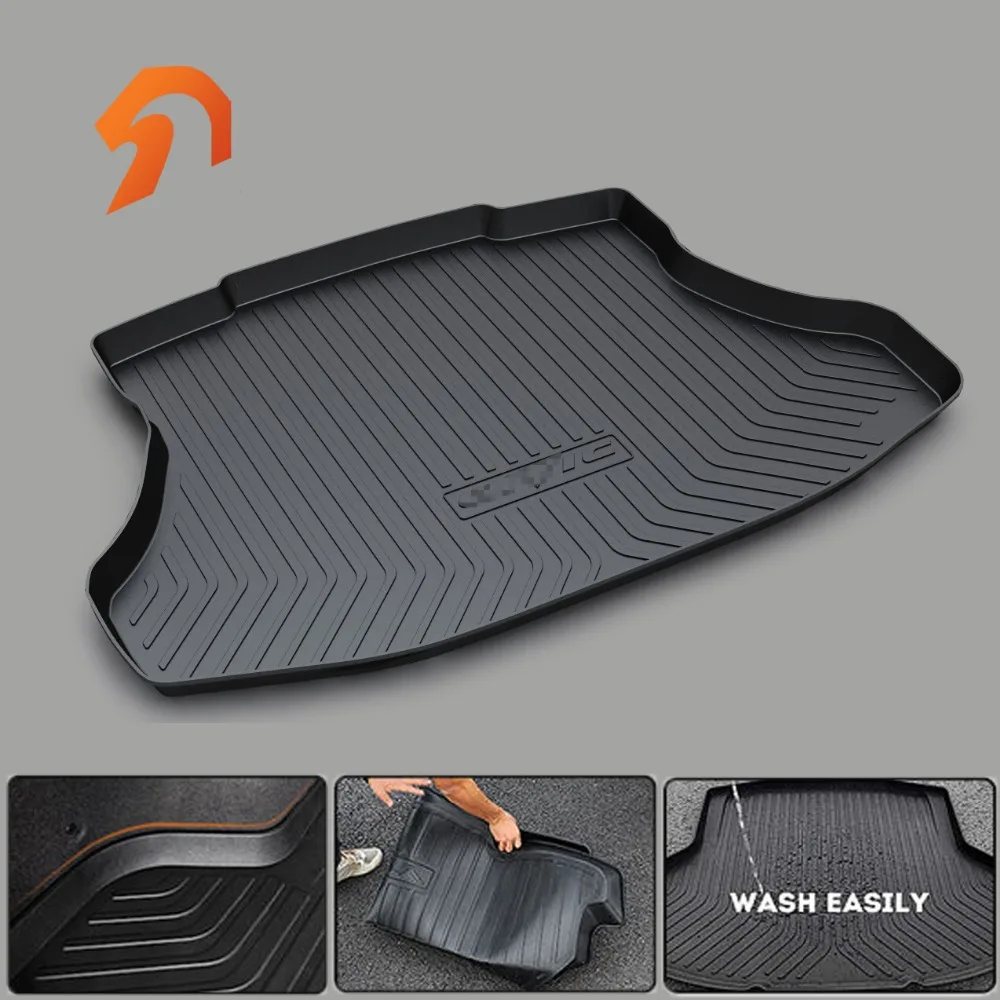 Rubber Rear Trunk Cargo Tray Rear Trunk Cover Floor Mats For HONDA FIT