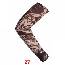 Длинные рукава поддельные тату чулки Эластичный нарукавник руки чулки Удобные Модные шкуры Защита от солнца