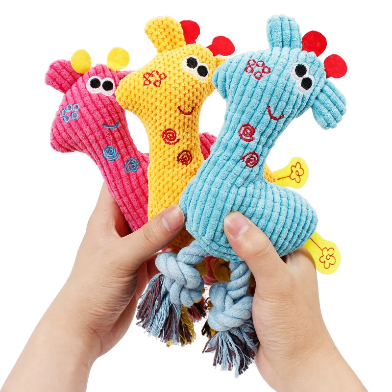 Dog Training Squeaky Pet interactive Toy Deer Style Dog Chew Toys Dog Plush Toy Dolls Small Toy Playing Chew Bite Puppy