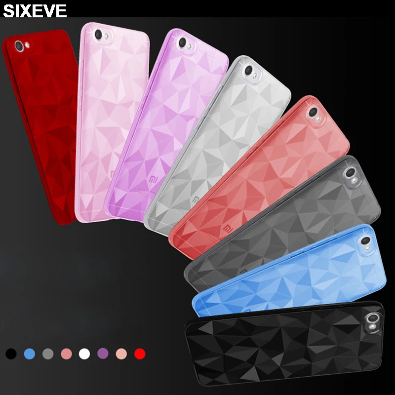 

3D Diamond Pattern Silicon Case For Xiaomi Redmi 4X 5 Plus Redmi 4A 5A 6 6A Pro S2 Redmi Note 4X Global Version Mi 8 Cell Phone