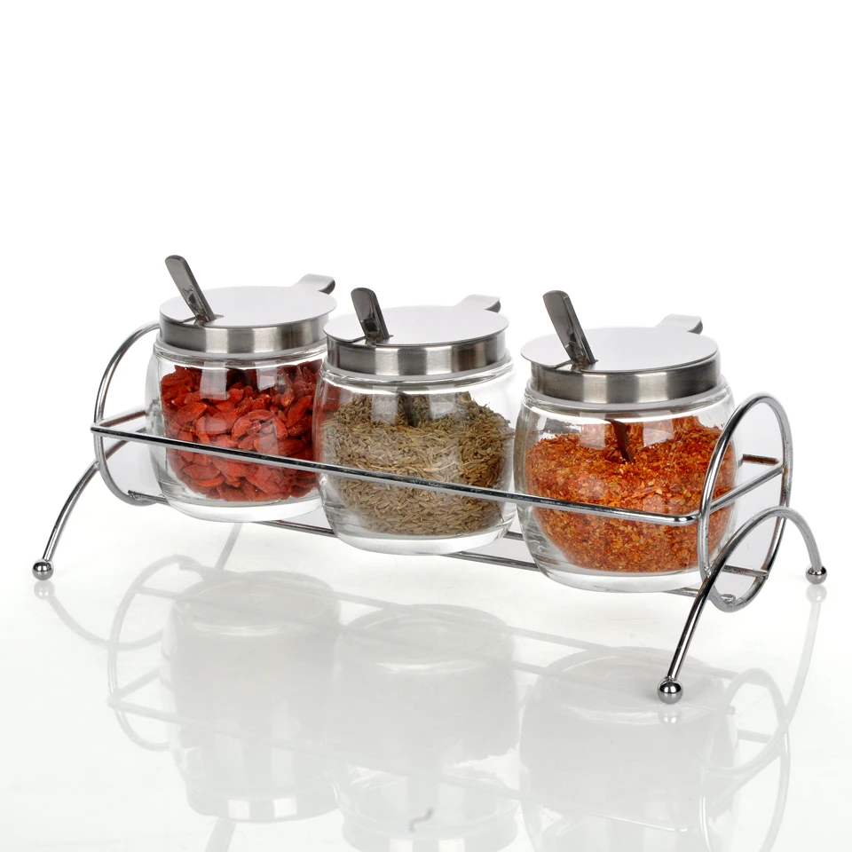 Simple life 3 Piece/Set seasoning box food container mason