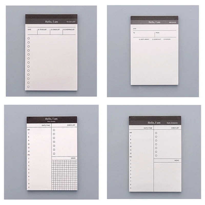 Простой стиль небольшой бумажный блокнот ежедневный планировщик офисный стол контрольный лист блокнот, чтобы сделать список школьная офисная поставка