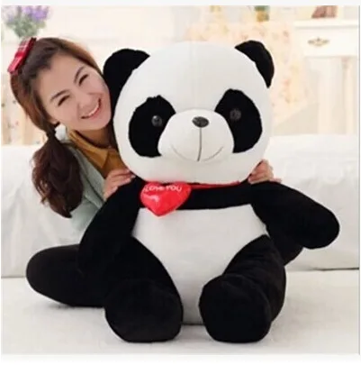 Средний плюшевая игрушка-панда новый прекрасный красное сердце панда кукла подарок около 40 см 0366
