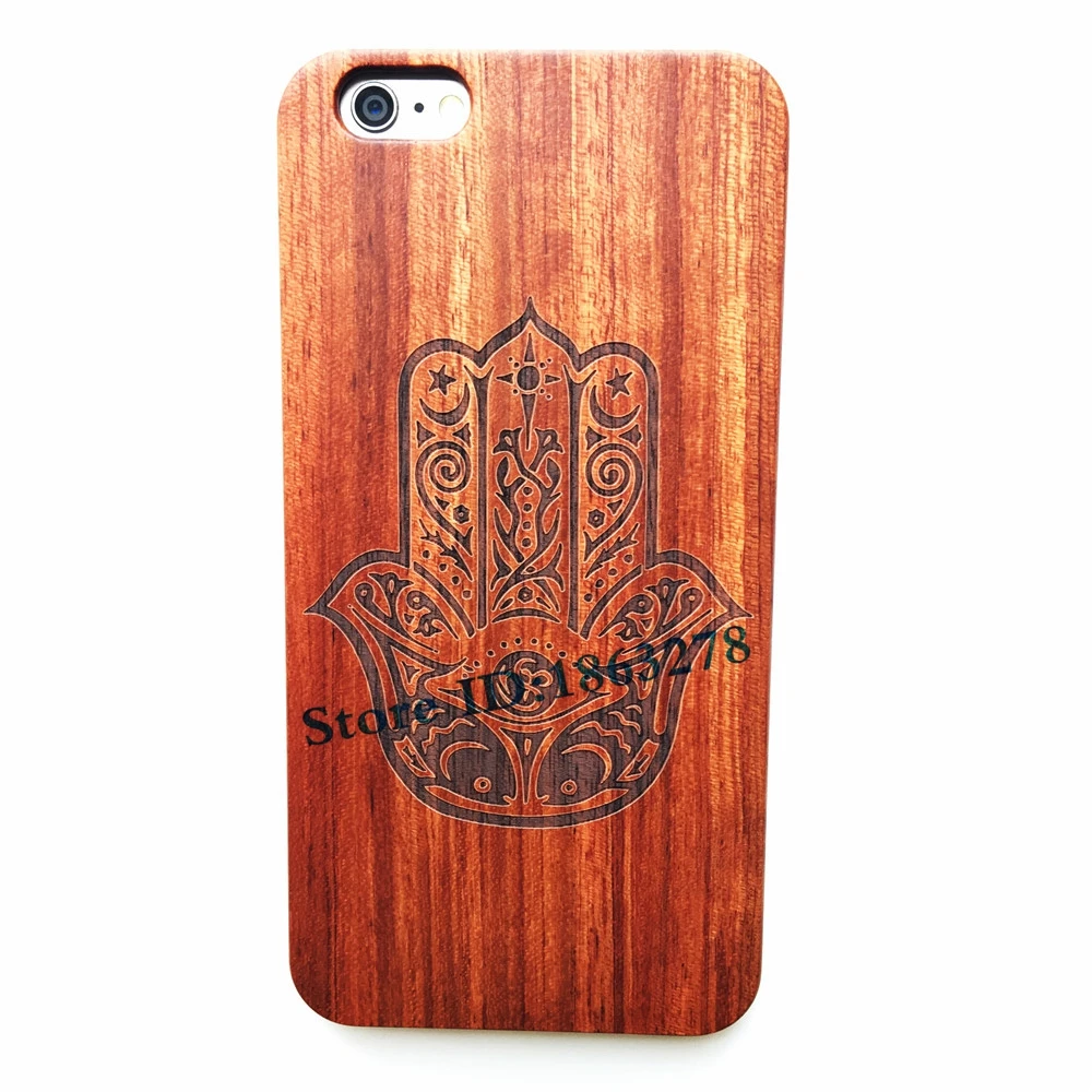 29 стилей Hamsa Hands Design Ganesha бамбуковый Деревянный чехол для телефона Iphone 6 6S 7 Plus 5 5S SE