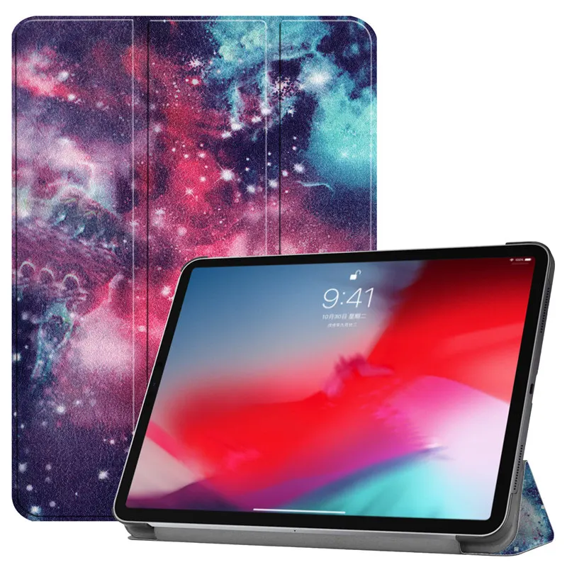 Винтажный окрашенный чехол для нового IPad Pro 11 2018 из искусственной кожи умный чехол для IPad Pro 11 дюймов Чехол Поддержка прилагается зарядка