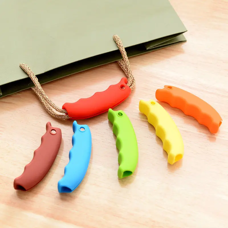 1PC Portable Silicone For Shopping Bag to Protect Hands Trip Grocery Bag Holder Handle Carrier Lock