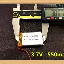 3,7 V литий-полимерный аккумулятор 612338 062238 550MAH