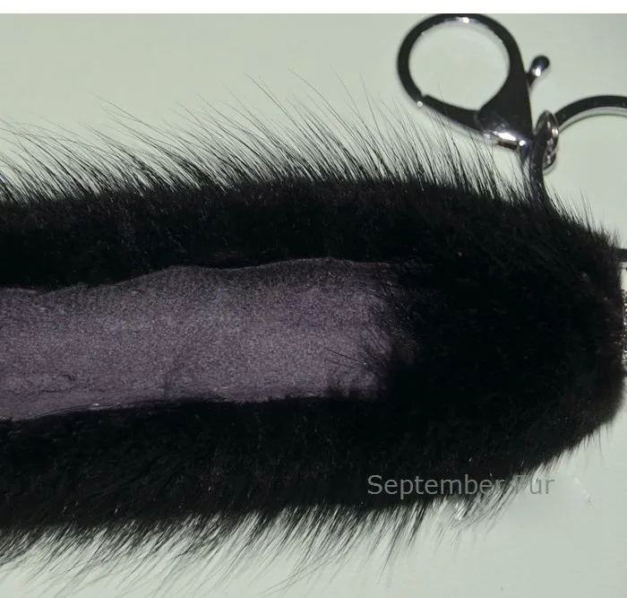 mink fur tail keychain key rings (11)