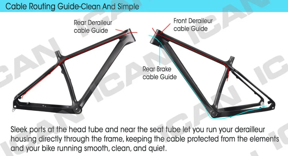 Perfect ICAN High Performance Carbon fat bike frame 26er carbon fatty bike frame Rear Space 197mm 16/18/20inch 120mm BSA 18 Perfect ICAN High Performance Carbon fat bike frame 26er carbon fatty bike frame Rear Space 197mm 16/18/20inch 120mm BSA 18