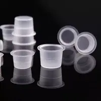 100pc S/M/L Plastic Disposable Microblading Tattoo Ink Cups Permanent Makeup Pigment Clear Holder Container Cap Tattoo Accessory 2