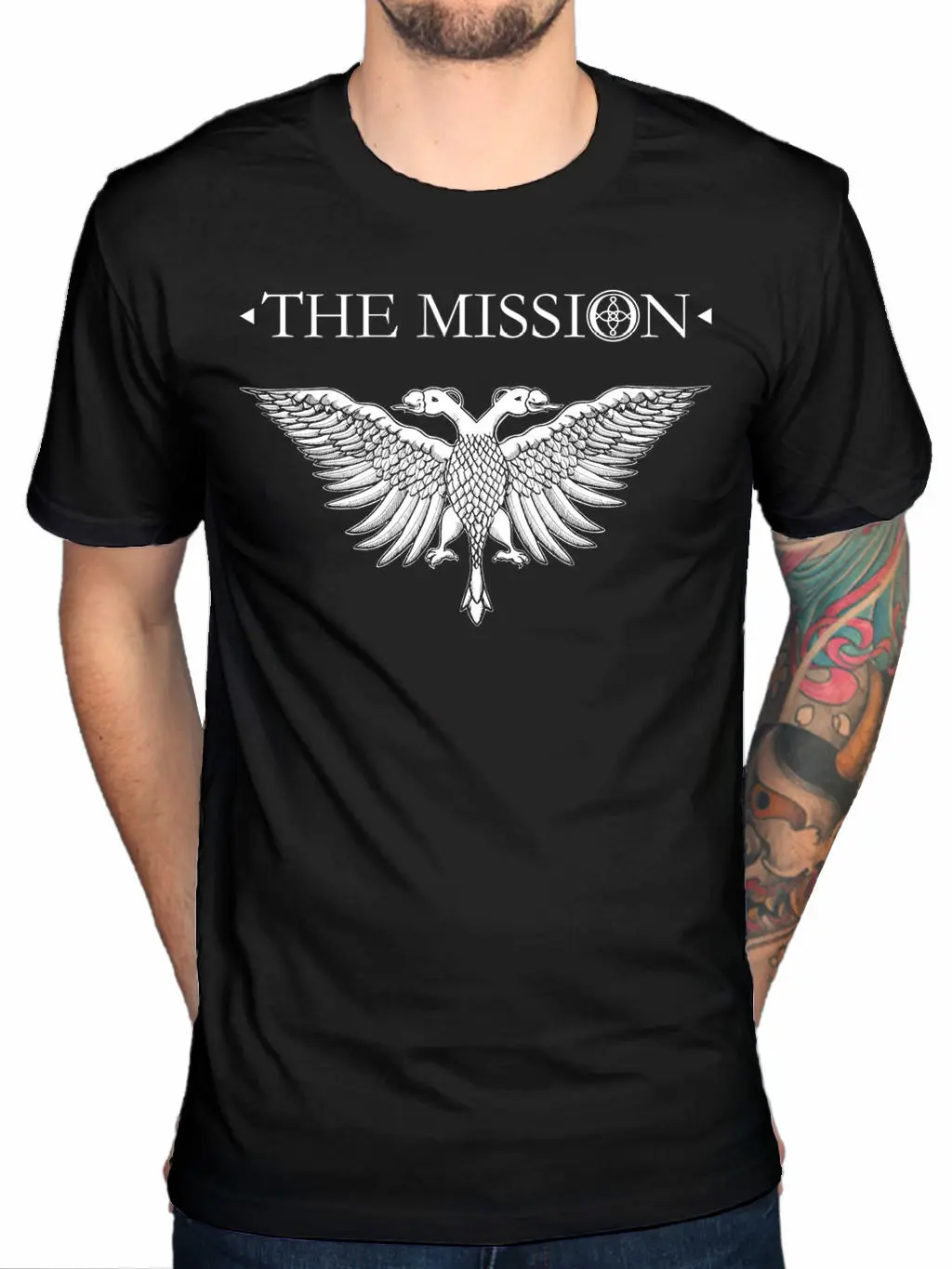 ** Распродажа Официальная футболка с новым логотипом The Mission Solid Eagle 2 рок-группа Merch