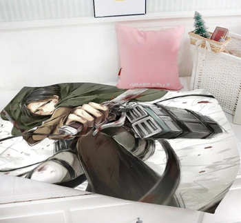 

Attack On Titan Anime Rivaille 95 x 55 CM Mini Single-layer Baby Blanket #40377