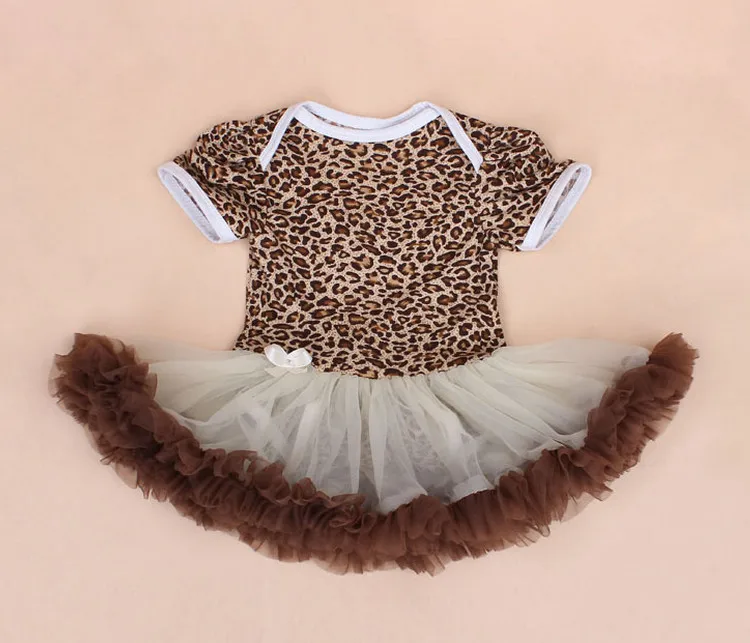 Новое поступление, комбинезон с юбкой-пачкой для маленьких девочек, высококачественный леопардовый комбинезон с короткими рукавами, одежда для детей, вечерние костюмы - Цвет: 3