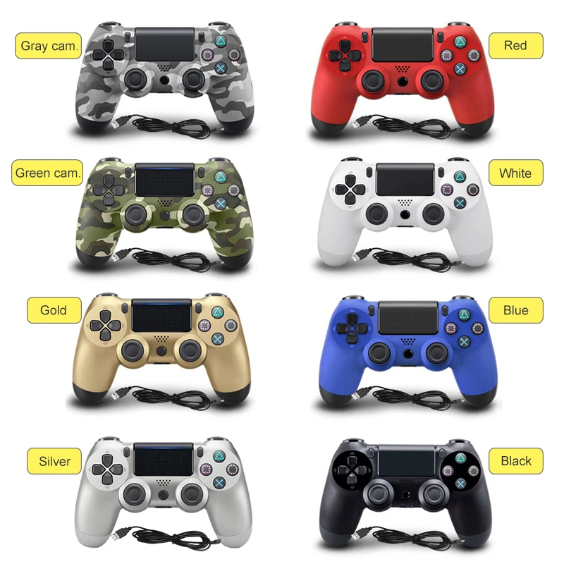 Для PS4 USB проводной GameController для sony Playstation 4 для DualShock Вибрационный джойстик Проводные Джойстики для Play Station 4