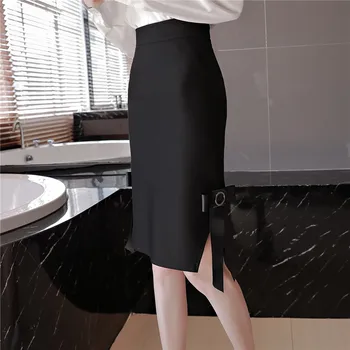 

Plus Size S-5XL Women Midi Skirt 2018 New Summer Elegant Office Formal Pencil Skirt Female Fashion Bowknot Package Hip Skirts