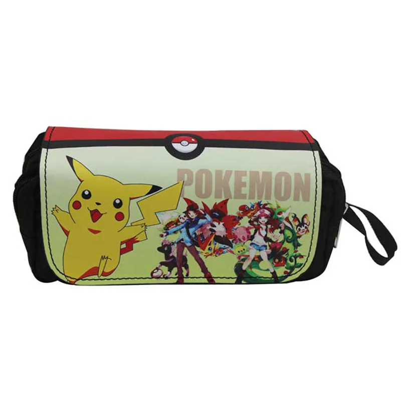 Прохладный Pocket Monster POKE аниме косметички из PU искусственной кожи на молнии школьный Карандаш Чехол флеш-накопитель сумка большой вместимости, сумка канцелярские