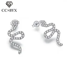 CC серьги стержня для Для женщин Гипербола змея кубического циркония творческие серьги вечерние подарок аксессуары Прямая CCE501