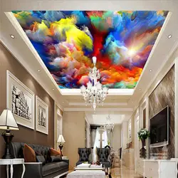 Beibehang mural-3d обои home decor фото с разноцветными Deluxe потолочное пространство, Фотографии Искусство стены росписи обоев