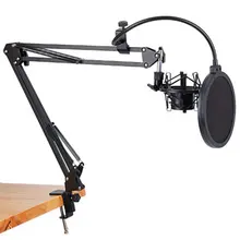 NB-35 микрофон ножничный кронштейн и настольный монтажный зажим& NW фильтр щиток для ветрового стекла и Металлического крепления комплект дропшиппинг