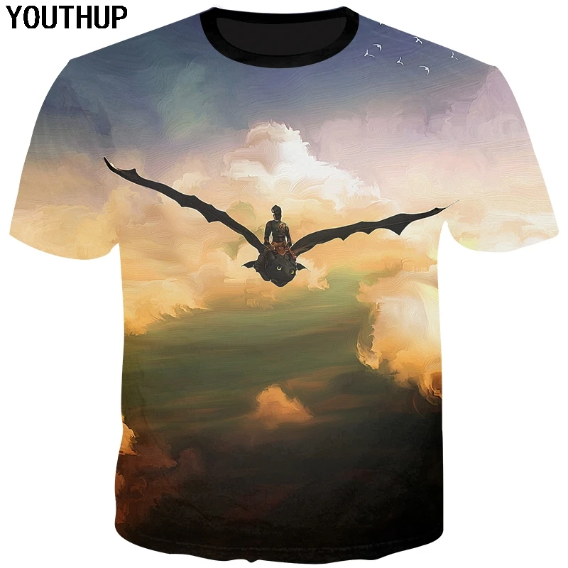 Футболка YOUTHUP мужская с 3D-принтом крутая модная тенниска без зубов майка