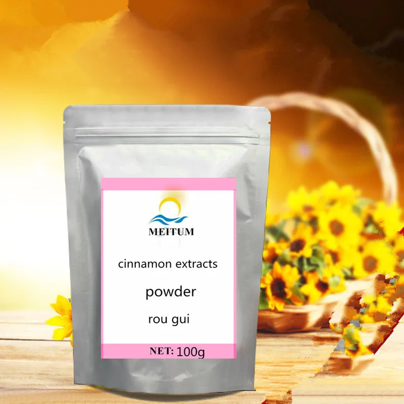100g Чистый Экстракт Корицы в виде порошка, имитации, растительного экстракта сырья, способствует циркуляции крови - Цвет: 100g